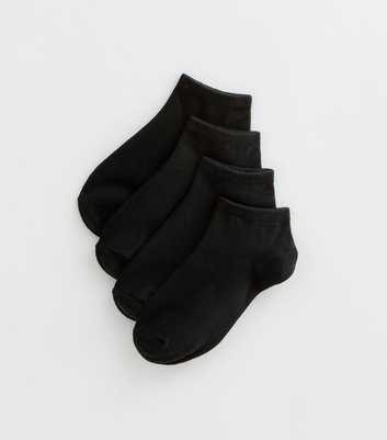 Girls 2 Pack Black Cotton-Blend Trainer Socks