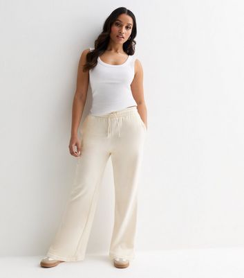 パンツ OFF-WHITE ROUND JERSEY WIDE-LEG JOGGERS OFF WHITE Round jersey wide-leg joggers