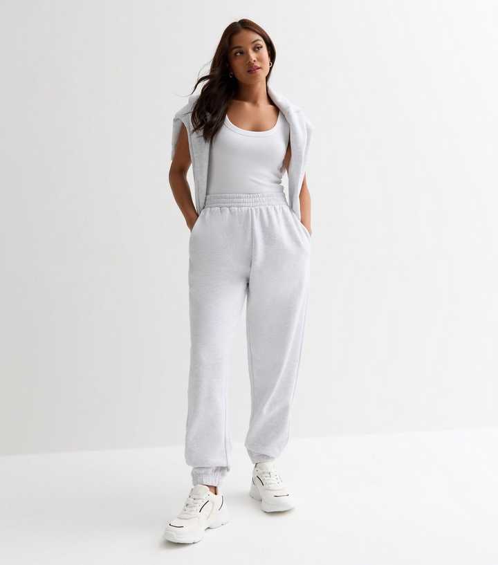 Petite Pale Grey Cuffed Joggers