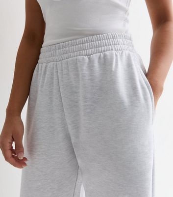Petite Pale Grey Cuffed Joggers New Look