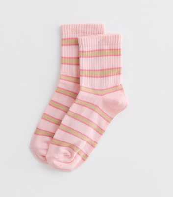 Pink Stripe Tube Socks 