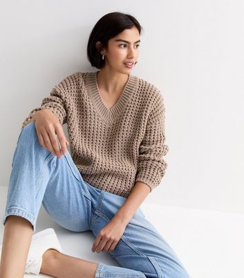 Mink Stitch Knit Crew Neck Jumper