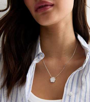 White Clover Pendant Necklace