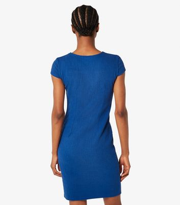 Apricot Blue Textured Bodycon Mini Dress New Look