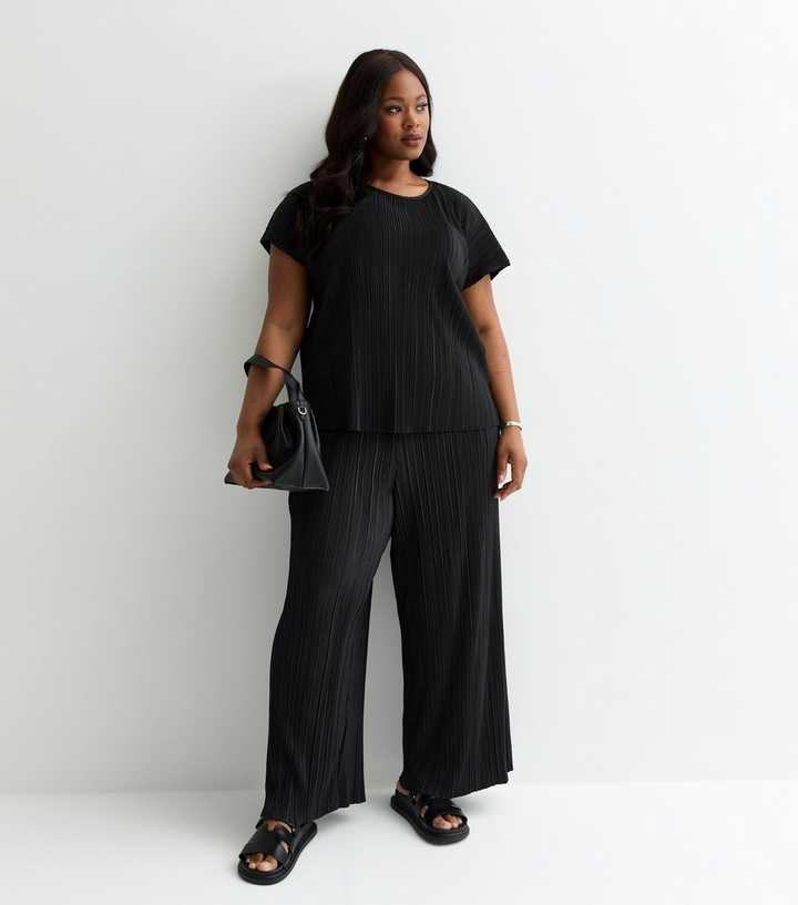 WearAll New Ladies Plus Size Palazzo Trousers Womens Baggy Flared Wide Leg Pants White 22/24
