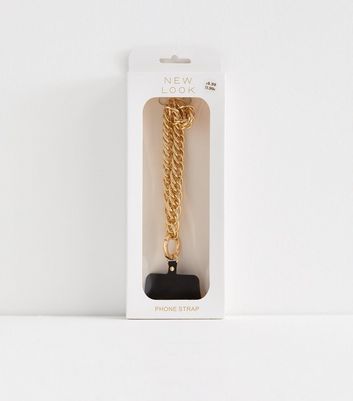 Gold Chunky-Chain Wrist Phone Strap | New Look