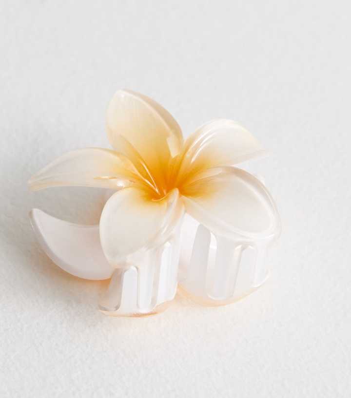 White Flower Hair Claw Clip