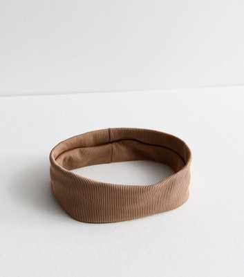 Rust Ribbed Stretch Headband