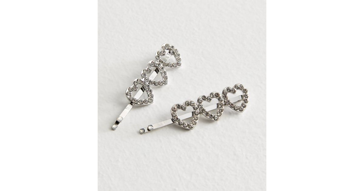 Diamante Heart Slipper Slides