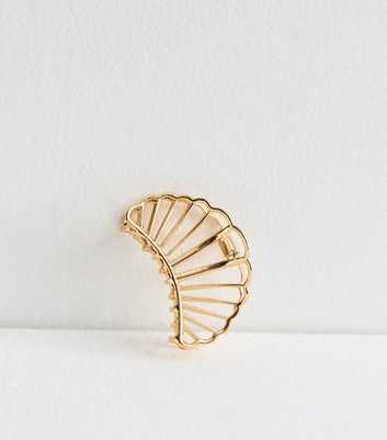 Gold Metal Shell Hair Claw Clip