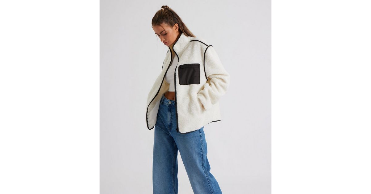 Urban Bliss Cream Fleece Jacket New Look