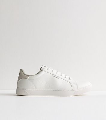 All white leather trainers 2025
