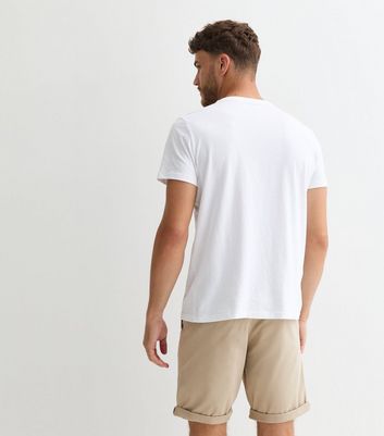 Men's Jack & Jones Cream Bermuda Shorts New Look