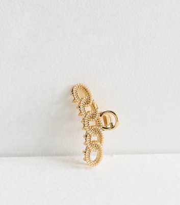 Gold Chain Faux Pearl Hair Claw Clip