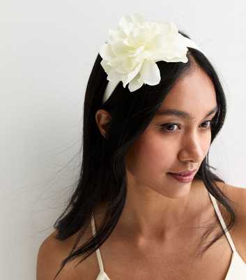 Cream Large Flower Headband