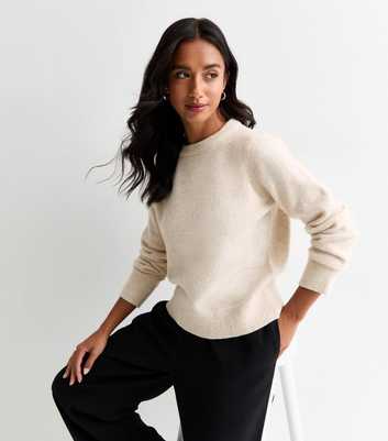 Petite Cream Soft Knit Crew Neck Jumper 