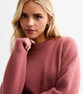 Petite Pink Soft Knit Crew Neck Jumper 