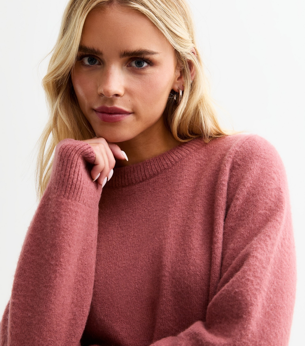 Women's Petite Pink Soft Knit Crew Neck Jumper New Look