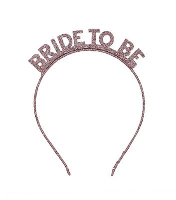 Pink Glitter Bride To Be Headband New Look