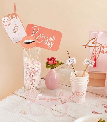 10 Pack Hen Party Photo Props New Look