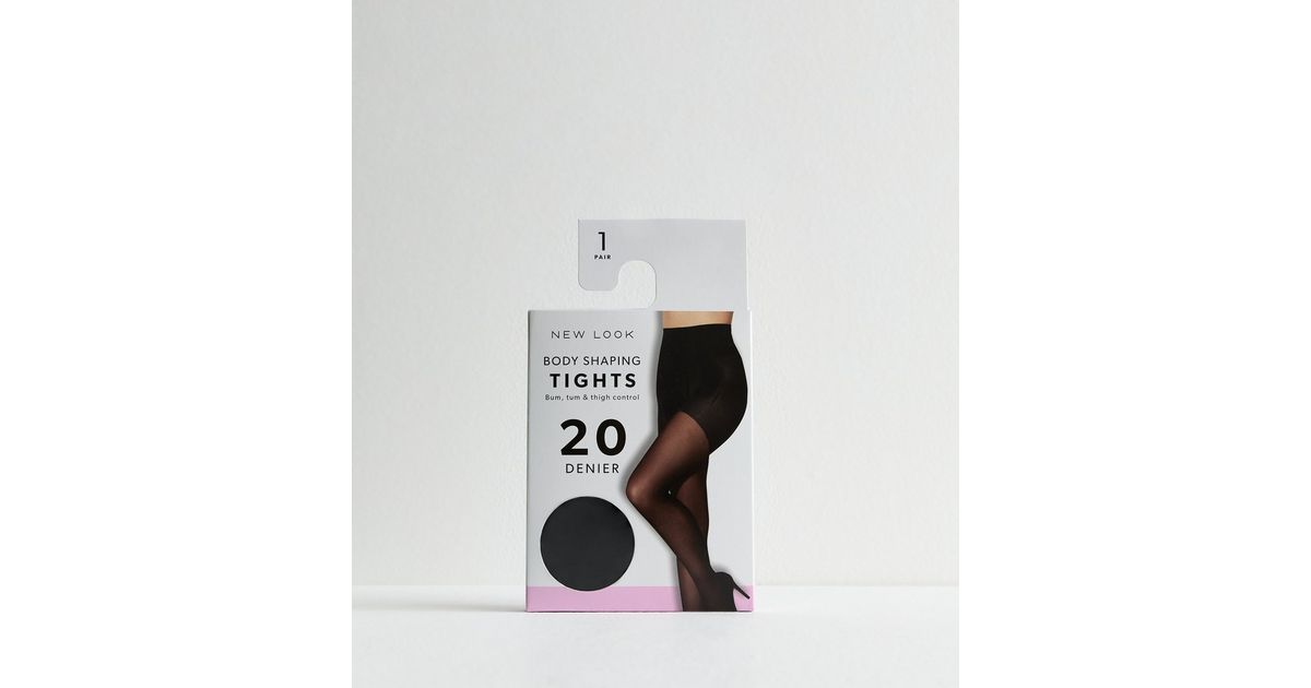 Black Premium 20 Denier Body Shaping Tights | New Look