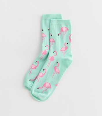 Light Green Flamingo Socks