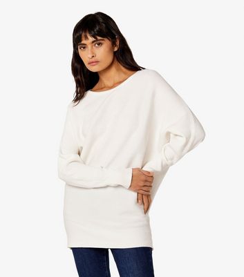 Apricot Cream Ribbed Knit Batwing Jumper New Look