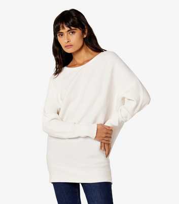 Apricot Cream Ribbed Knit Batwing Jumper