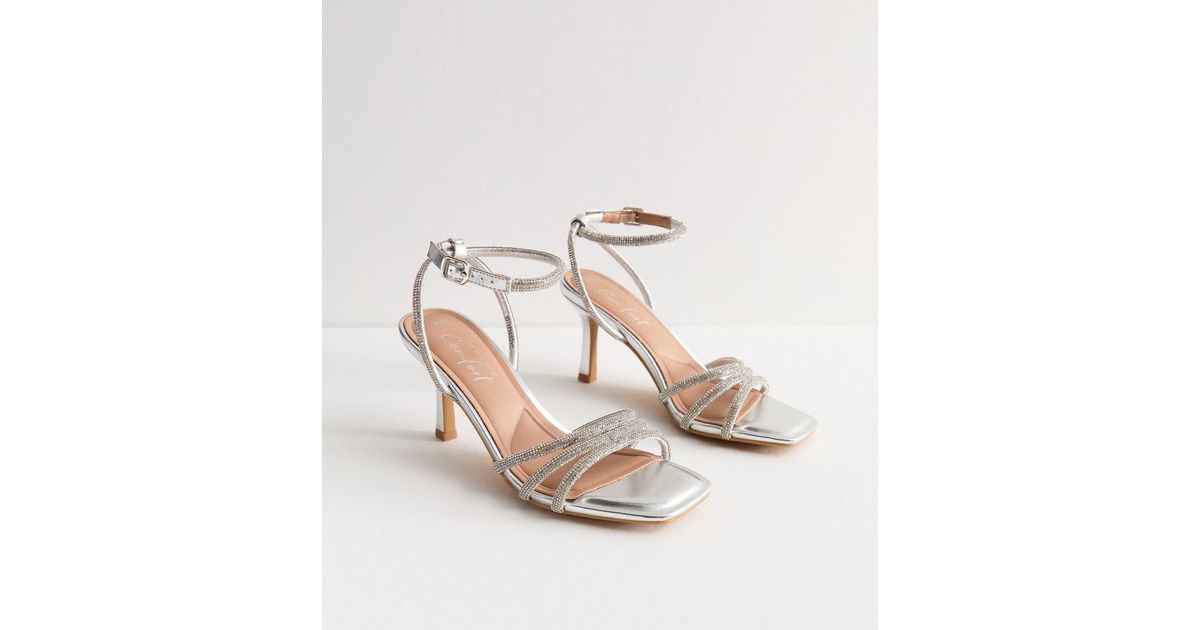 Wide Fit Silver High Heel Sandals Uk Sandals Deals Silver Mid Heel