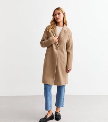 New look tailored maxi coat in camel deals