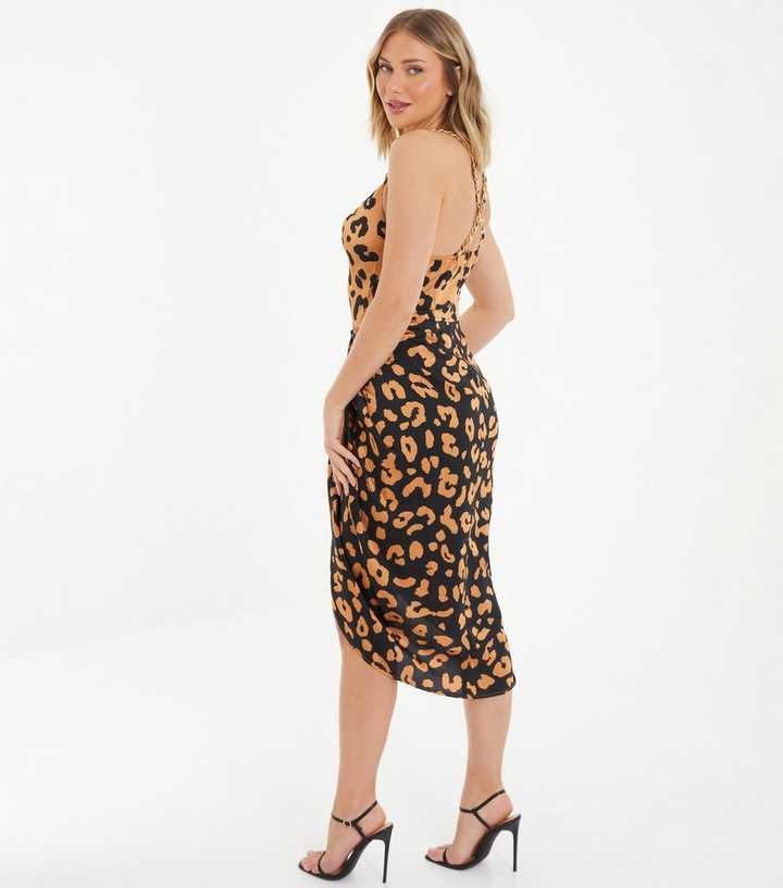green emerald velvet dress Green Leopard Print High Neck Dress  Ro&Zo