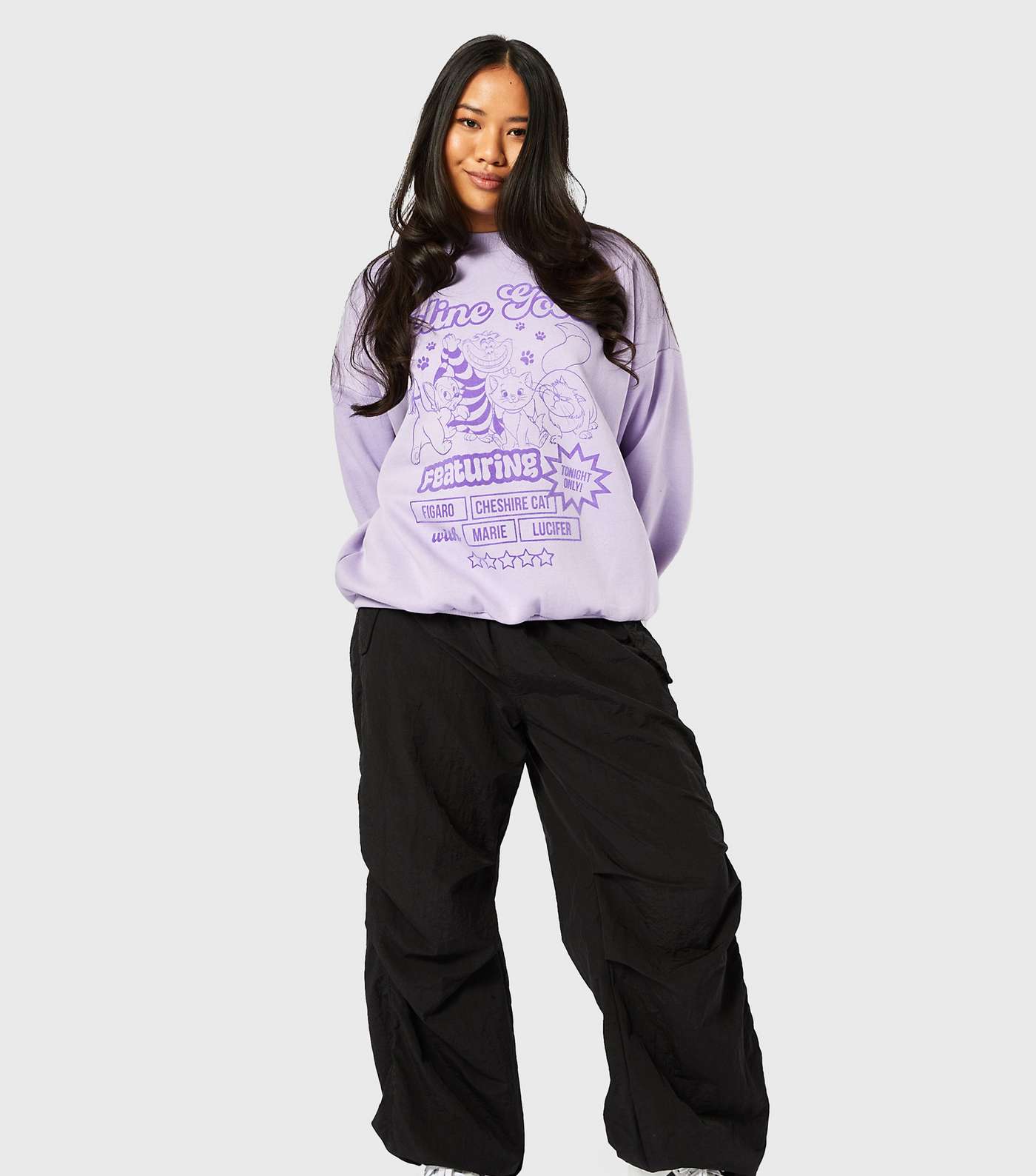 Skinnydip Purple Disney Aristocats Oversized Sweatshirt Image 2