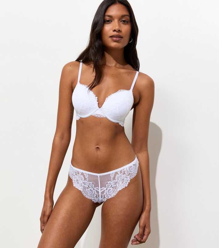 White Lace Thong