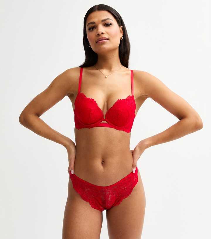 Red Lace Thong