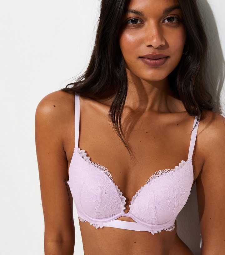 Lilac Lace Push-Up Bra