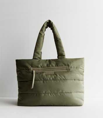 Green Padded Tote Bag