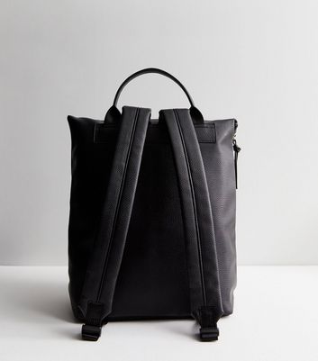 Black fold over backpack hotsell