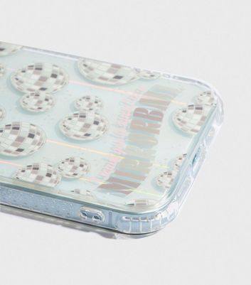 Skinnydip Silver Mirrorball Shock iPhone Case New Look
