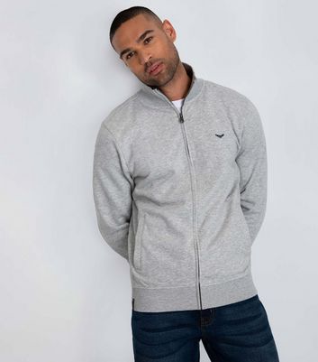 Threadbare Grey Regular Zip Up Jumper