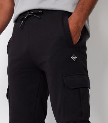 Threadbare Black Slim Cuffed Cargo Joggers New Look