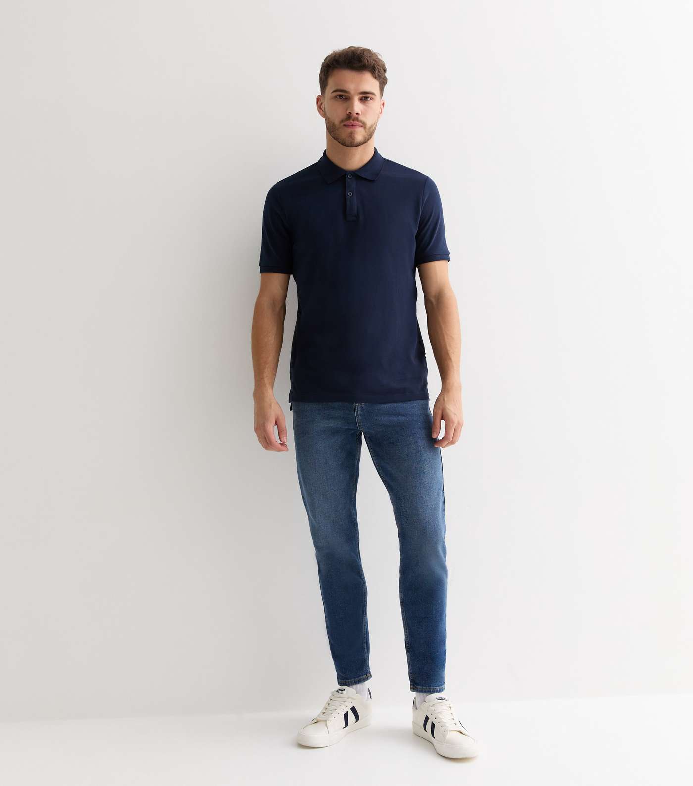 Only & Sons Navy Slim Fit Polo Shirt Image 3