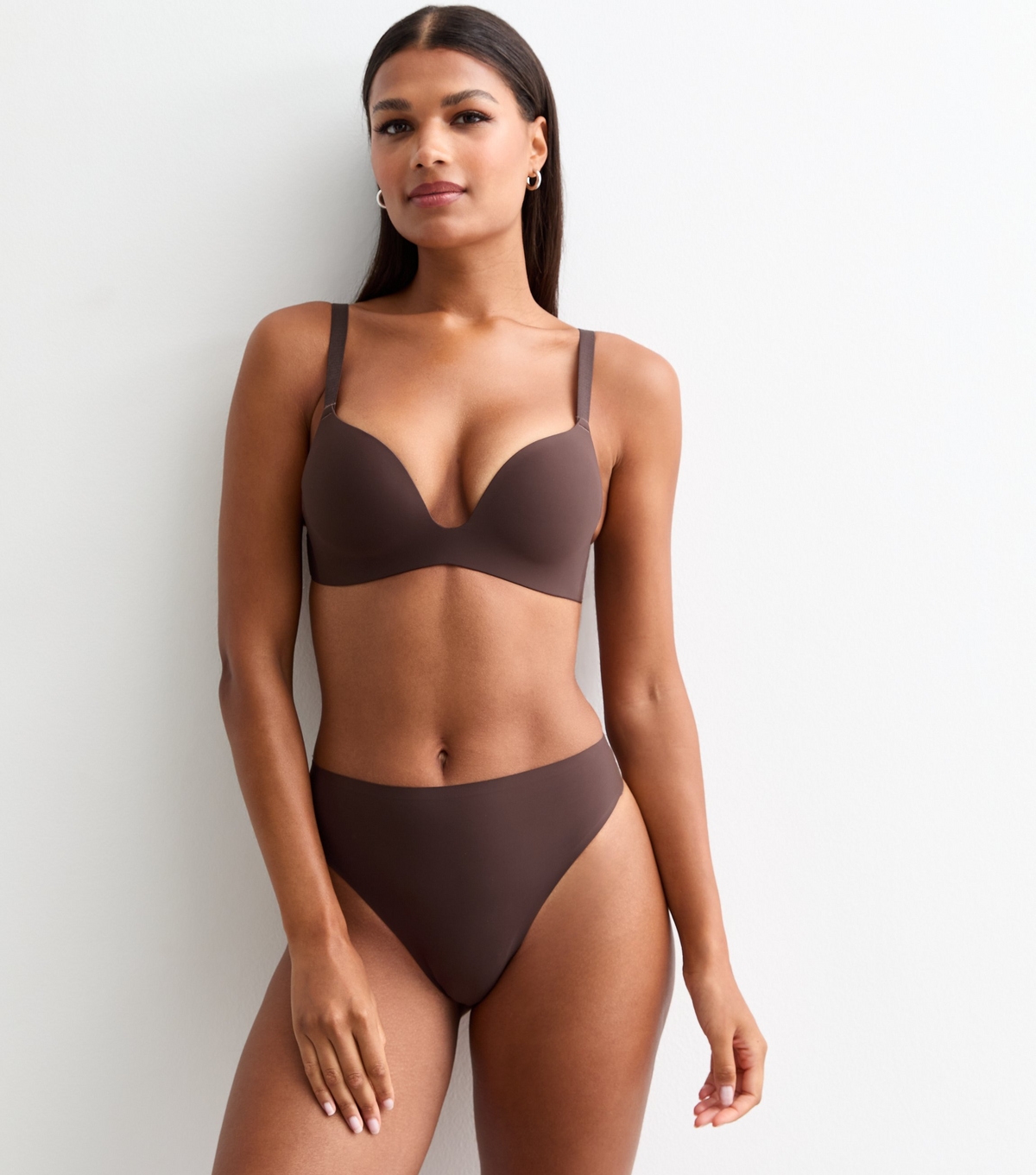 Women's Brown Comfort Smooth Push Up Bra New Look