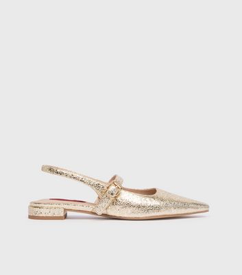 Gold slingback shoes uk best sale