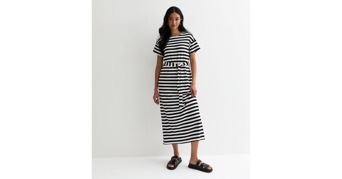 Black Stripes with Bolts Dress main image 0