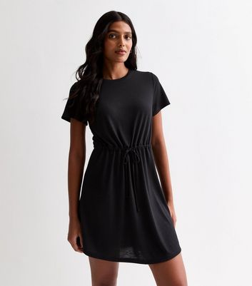 Viscose Jersey Mini Dress W/drawstrings