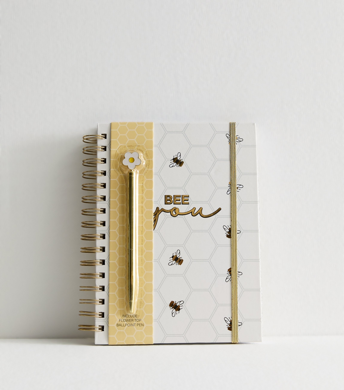 White Bee You Journal and Pen School New Look