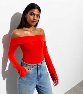 Red Ruched Side Bandeau Crop Top