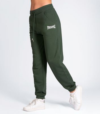 Pineapple Dark Green Cuffed Oversized Joggers New Look