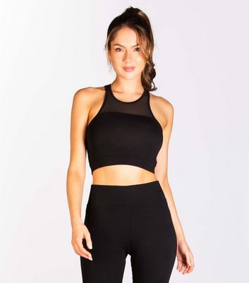 Buy Pineapple Black Mesh Panel High Waisted Leggings from Next