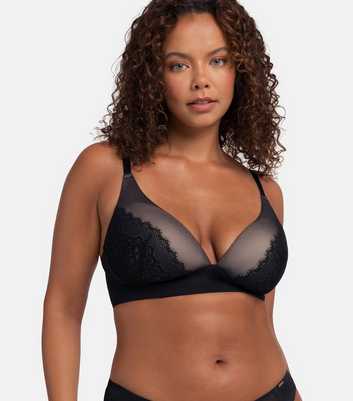 Dorina Black Lace Mesh Bra